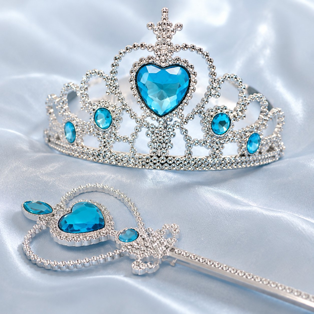 Kit Varinha e Coroa Azul